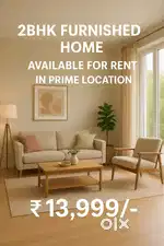 Fully Furnished 2bhk 1st floor home available for rent prime location