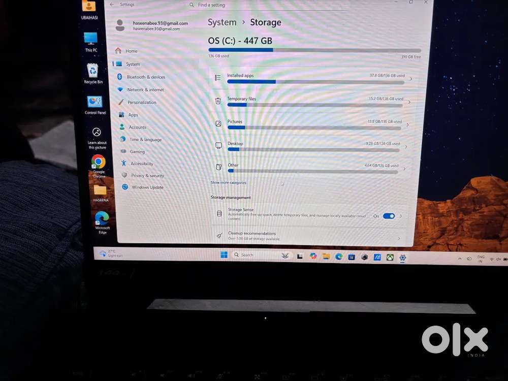 2 month gaming laptop for sale with its full kit