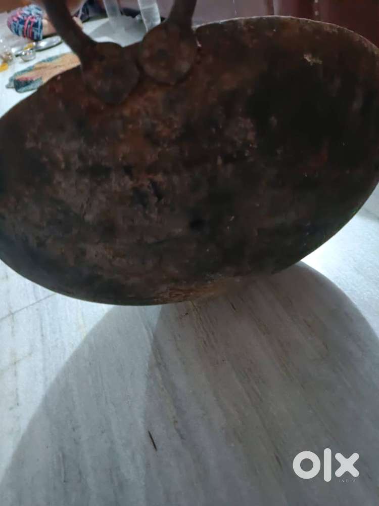 Halwai lohe/iron kadhai cooler motor silver cooker 7 litre,2 kg dolchi