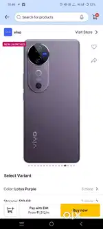 Vivo v40 (8/256) Charger,Mobile box Available