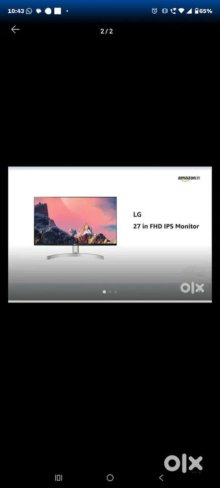 LG 24” Full HD IPS Monitor (Model: 24ML600S-W) White