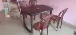 Plastic table chair combo plastic dining table set