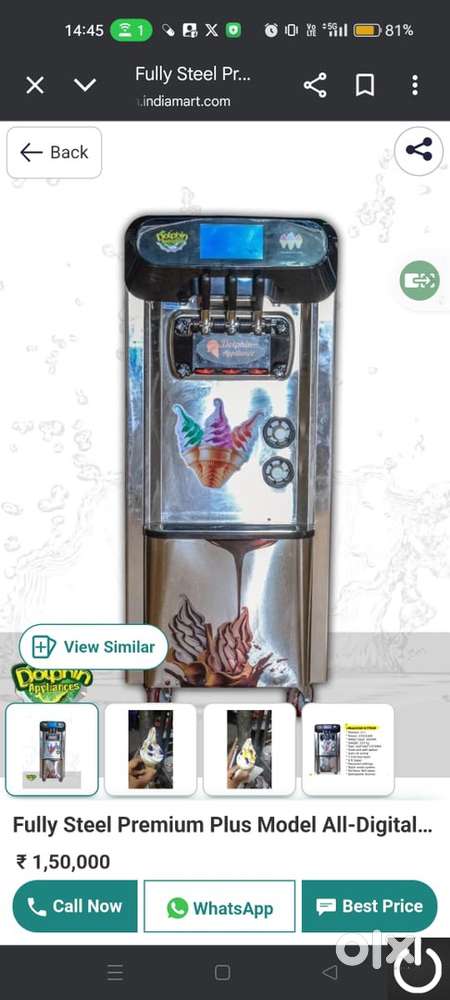 Dolphine 2+1 Softy Ice Cream machine