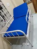Brand new manual iron hospital bed with mattress side rails for sale