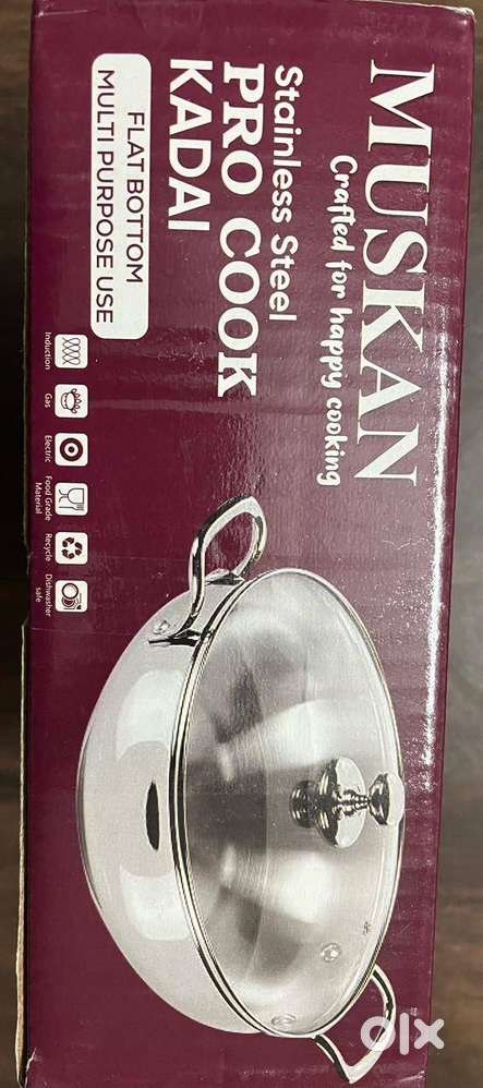 muskan 1.5mm stainless steel kadai