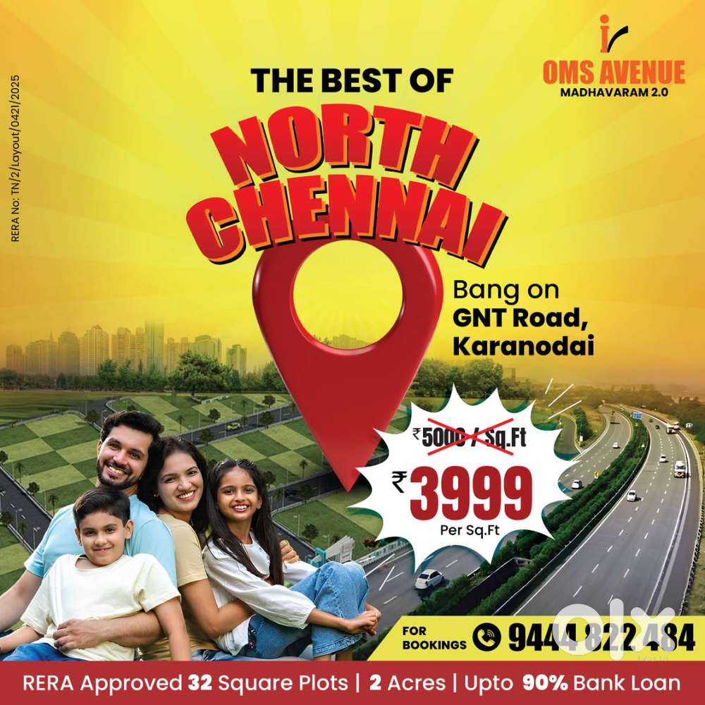 Residential Land for Sale Red Hills/Onroad Plots for Sale in Red Hills