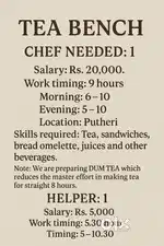 Chef and helper