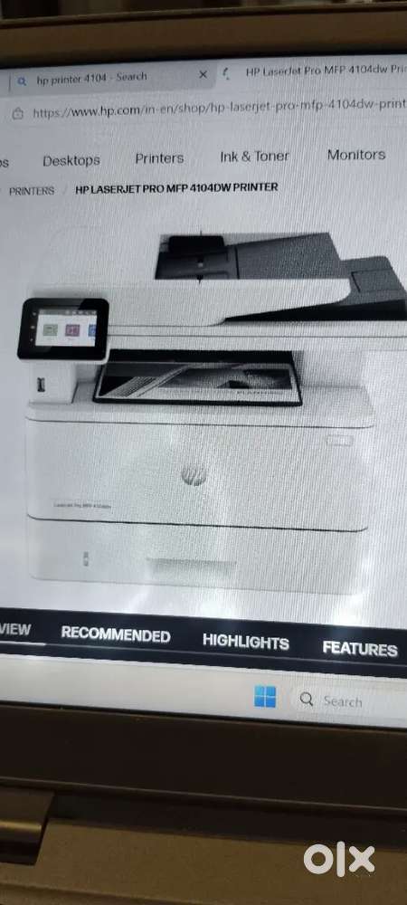 Hp  Laser jet pro MFP 4104dw printer