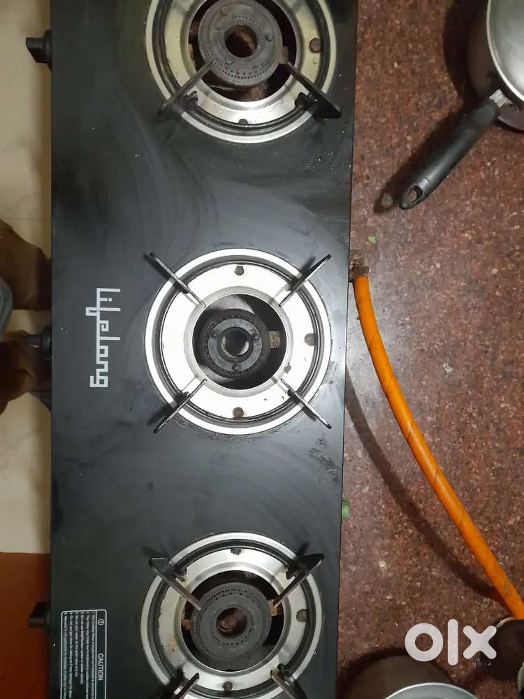 Gas stove life long  self ignition  3 burner gas stove