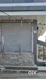 Corner shop with 2 shutters,