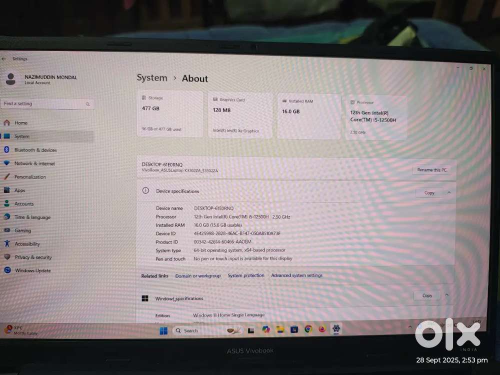 Asus vivobook S15