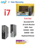Ram - 8GB DDR3  Hard Disk - 500GB  All Basic Software Loaded  Desktop