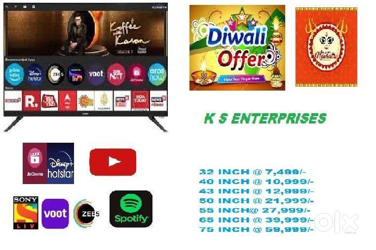 32 INCH SMART LED TV 4K UDH @ 7,499 /-