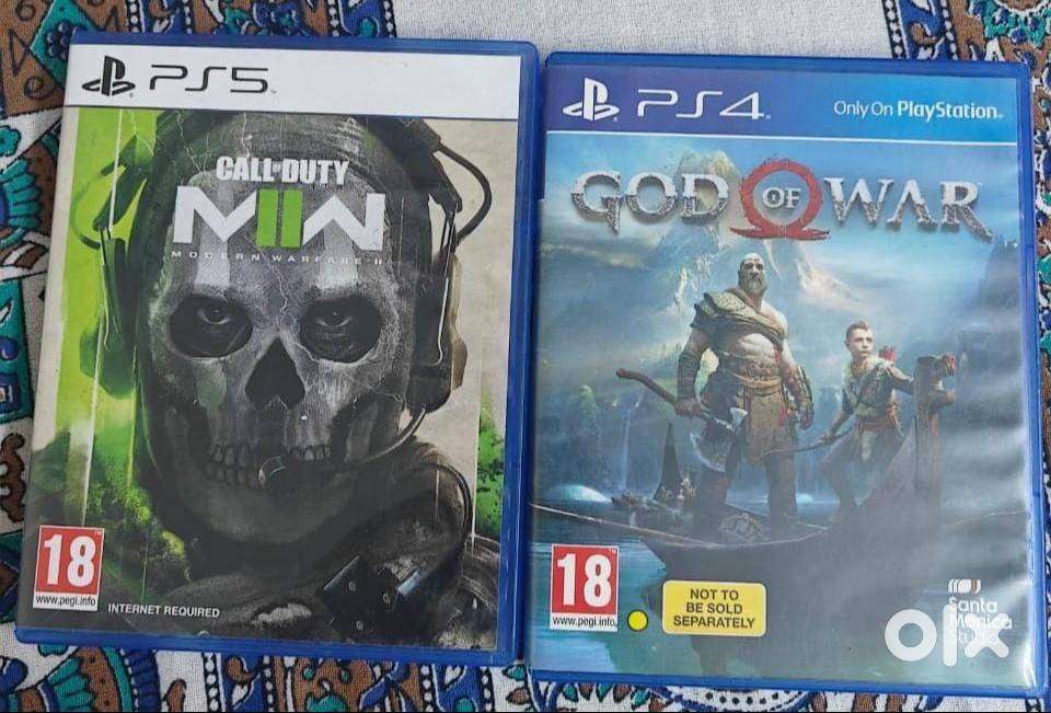 PS5 Call of duty modern warfare 2 , PS4 God of war