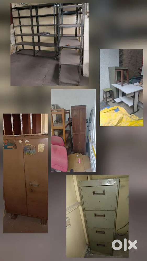 Cupboards Metal 2, Computer Table 2, Metal Racks 5,