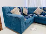 Premium & Luxurious Blue Sofa Set – Excellent Condition