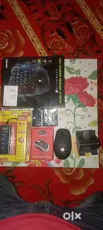 Mini mobile gaming setup mouse keyboard