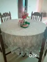 Wooden round dining table &  wooden double bed