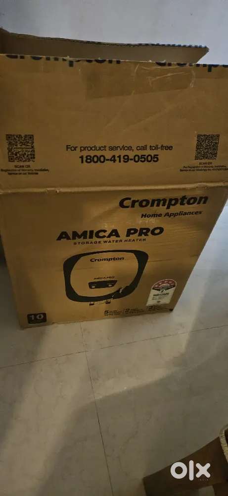 CROMPTON 10 LTR BRAND NEW WATER HEATER