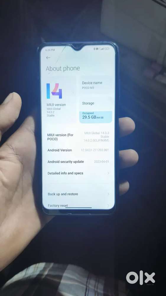 Poco m3 ,, storage 64 one hand use