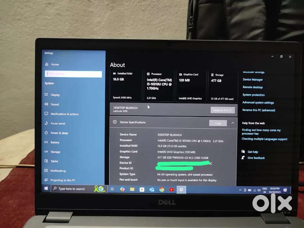 Laptop dell