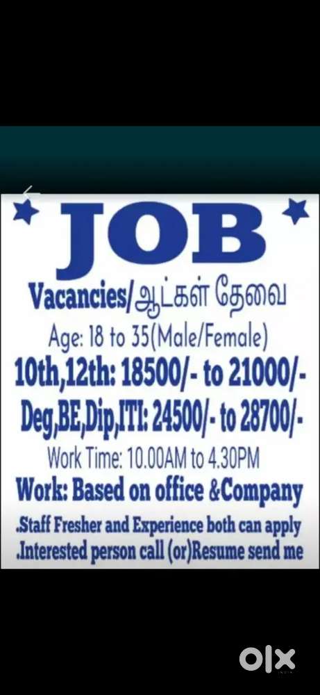 Job vacancy Work From Home available