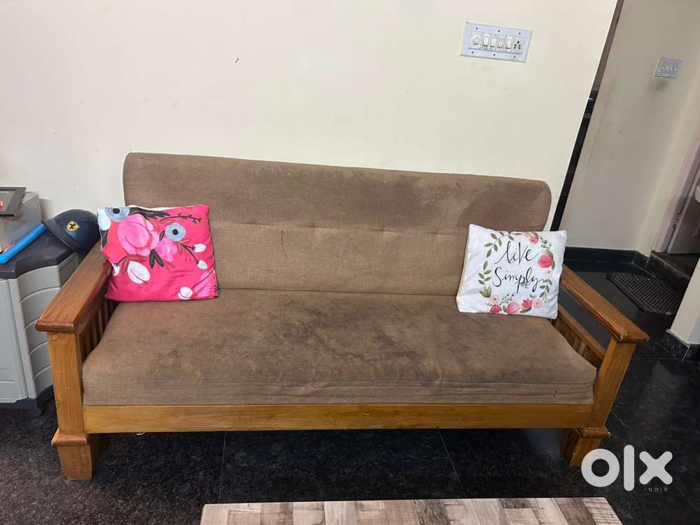 3 Seater Wooden Sofa