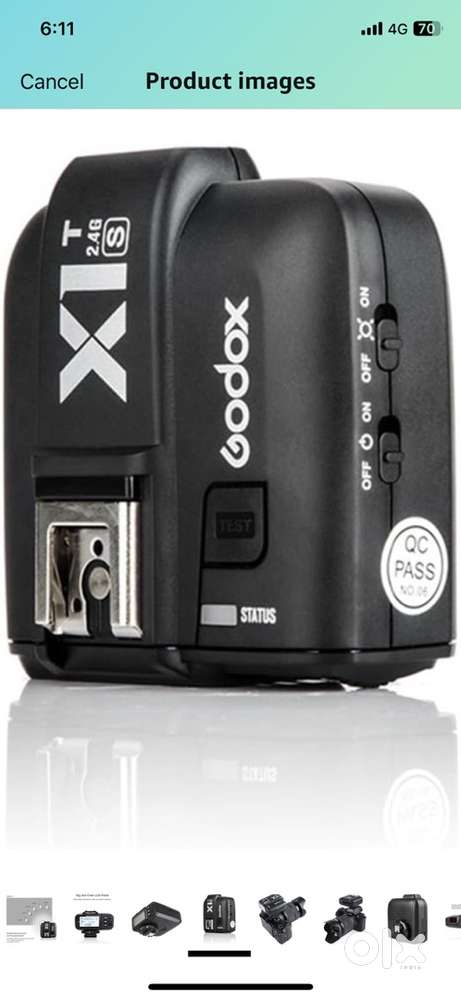 GODOX X1T-S TTL 2. 4G HSS 1/8000s Wireless Studio Flash Trigger