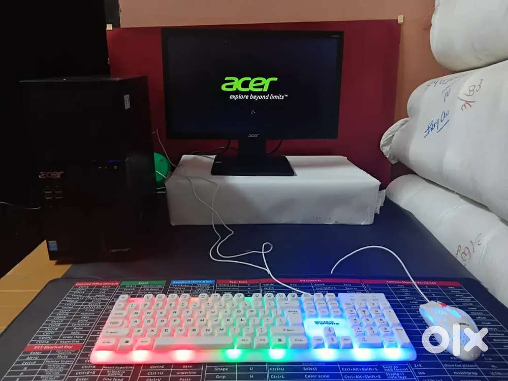 Accer desktop Corei3 4rt generation 8 GB RAM 500 GB HDD WITH rgb K bod