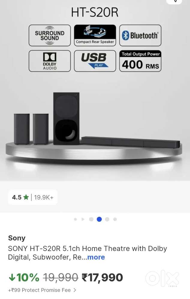 Sony s20r sound bar 400w