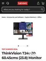 5 lenovo think vision T24v-30 monitors 60.45 cms available for sale