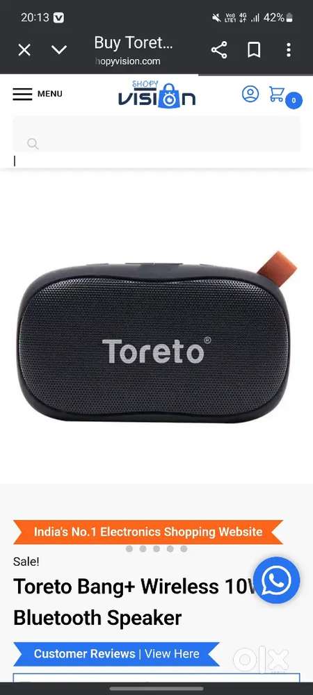 Toreto bang Bluetooth speaker
