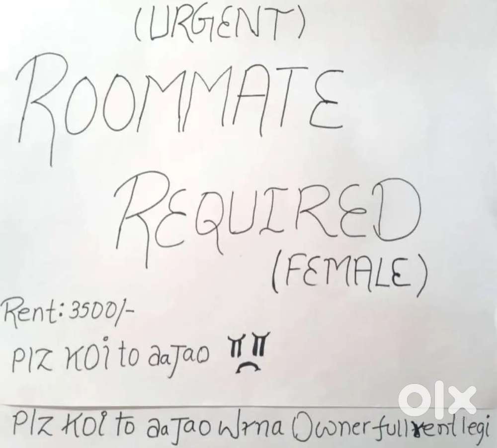 Urgent female roommate required