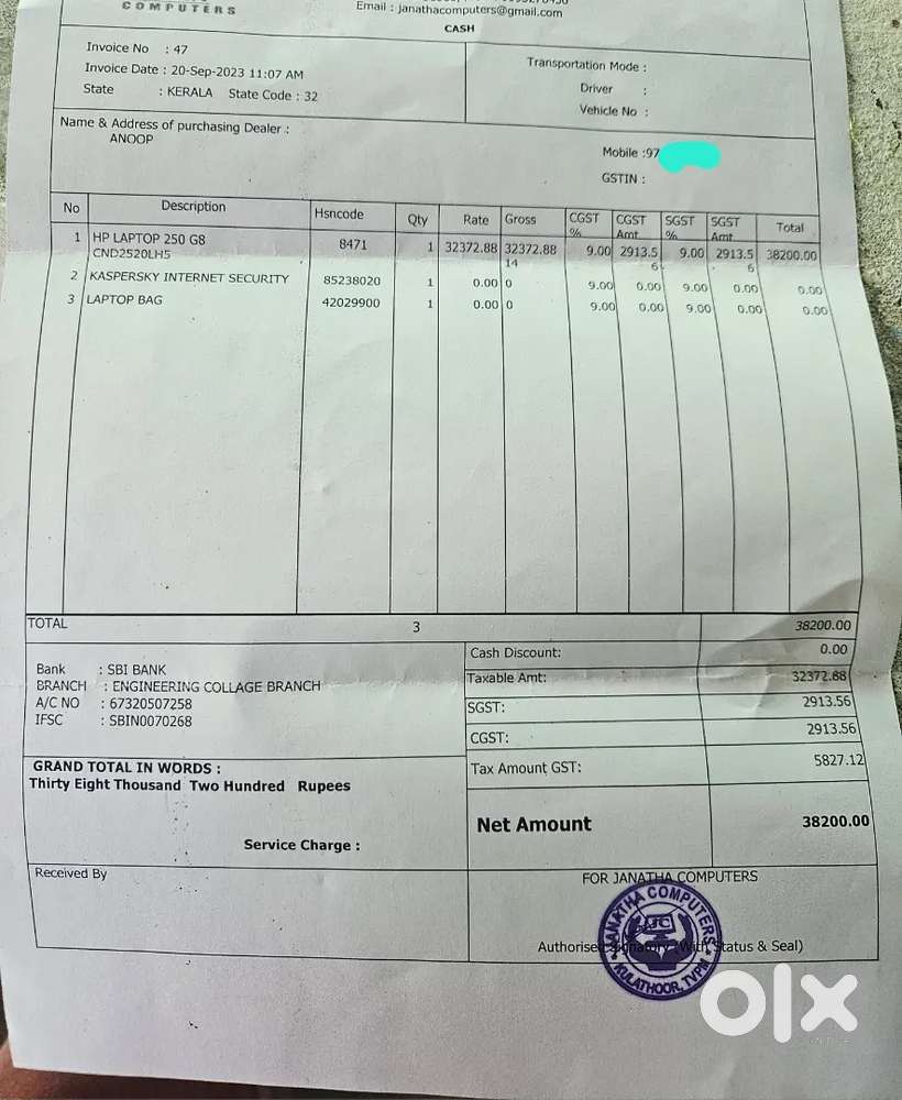 Laptop for sale 11th Gen intel