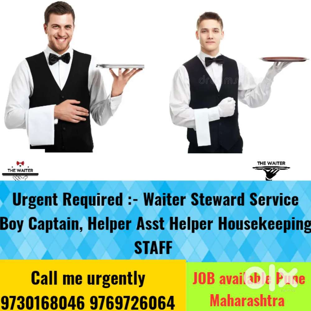 We Provide :- Waiter / K  Helper / Table Boy / Fresher Boy /Asst Cook