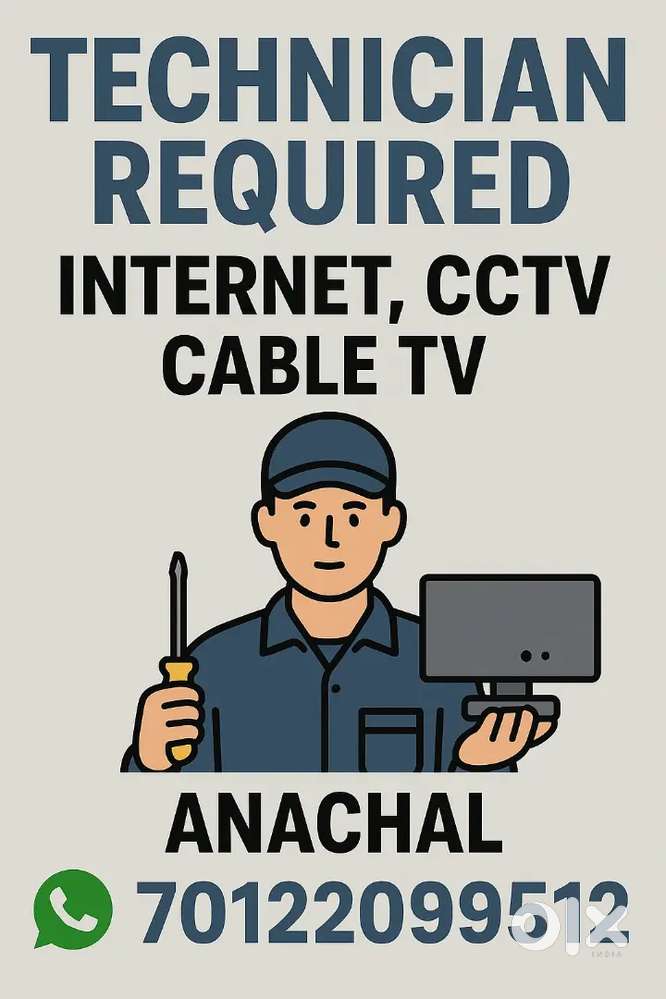 Tecnician for Internet/ cable tv/CC TV services