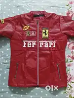 Leather Ferrari Jacket – Vintage Red F1 Racing