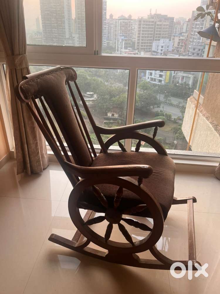 Teak wood rocking chair