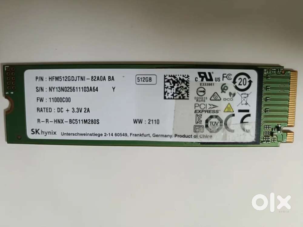 Nvme 512 gb SSD skhynix