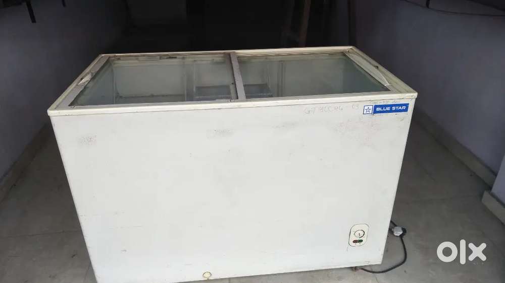 GT 300 blue Star glass deep freezer best working condition