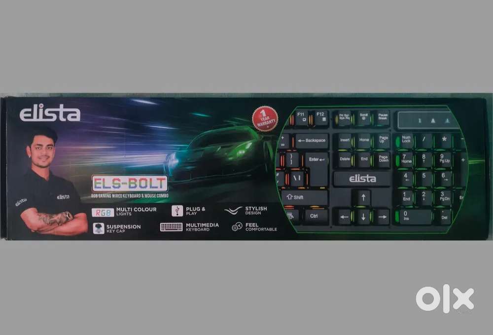 Elista RGB keyboard for gaming & remixing+USB Hub free