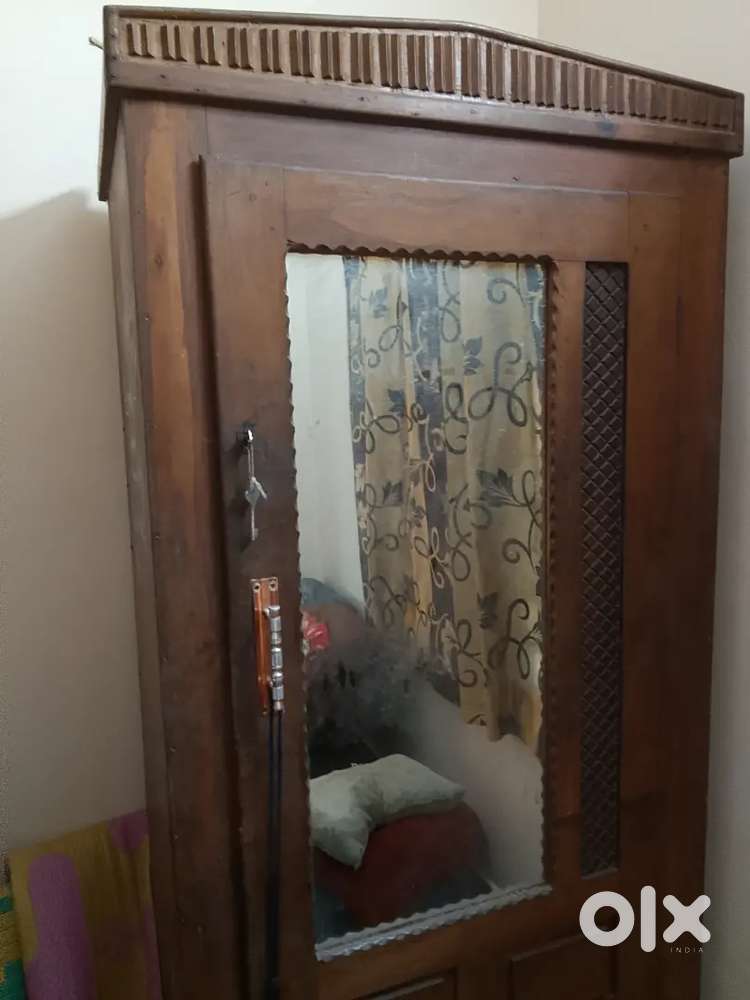 Almirah,wooden with mirror infront