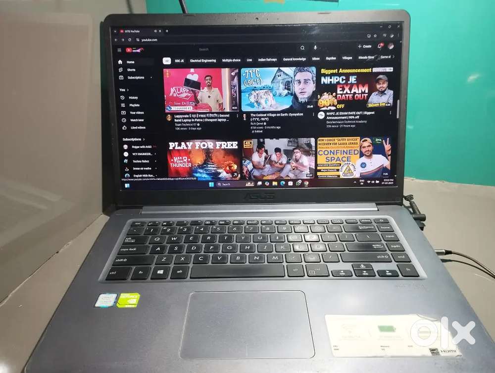 Asus Intel i5 8th Generation With Nvidia Graphics 940mx