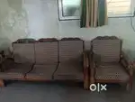 Wooden sofa / Study table/ Metal rack/ and Acquarium