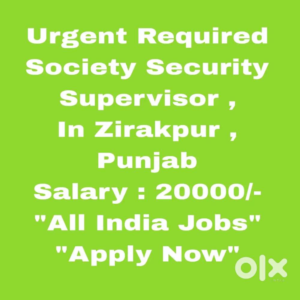 Security Supervisor Job immediate Hiring