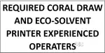 Coral draw and ECO solvent Printer operators