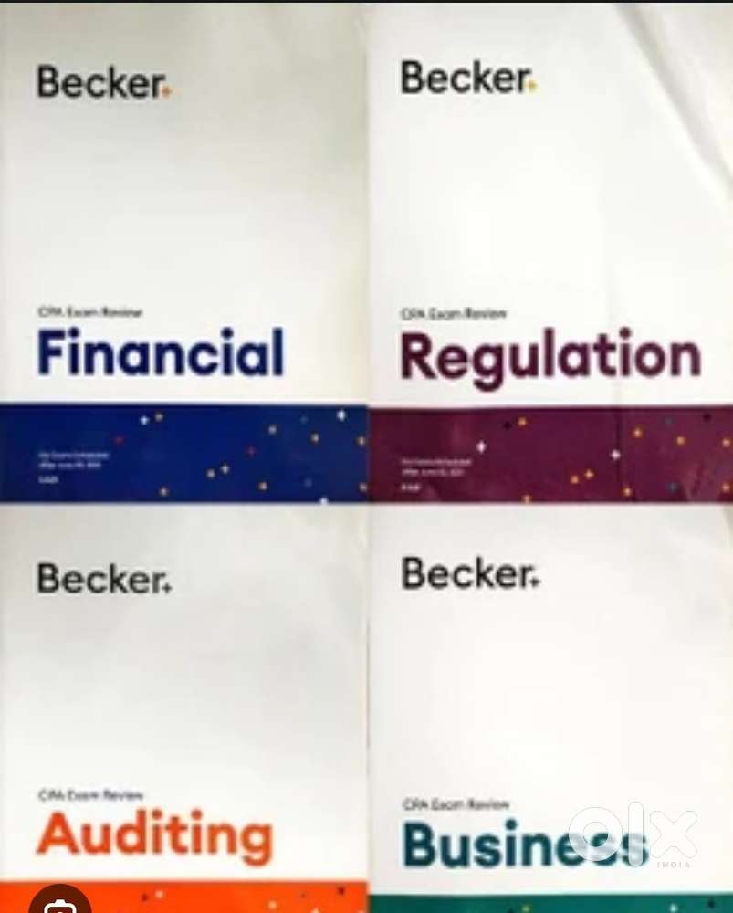 Becker CPA Books 2023 Full Set (AUD, BEC, FAR, REG) – Unused – ₹10,000