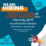 Shooting Studio Floor and Cinema Camera Rental Shop Assistant no exp