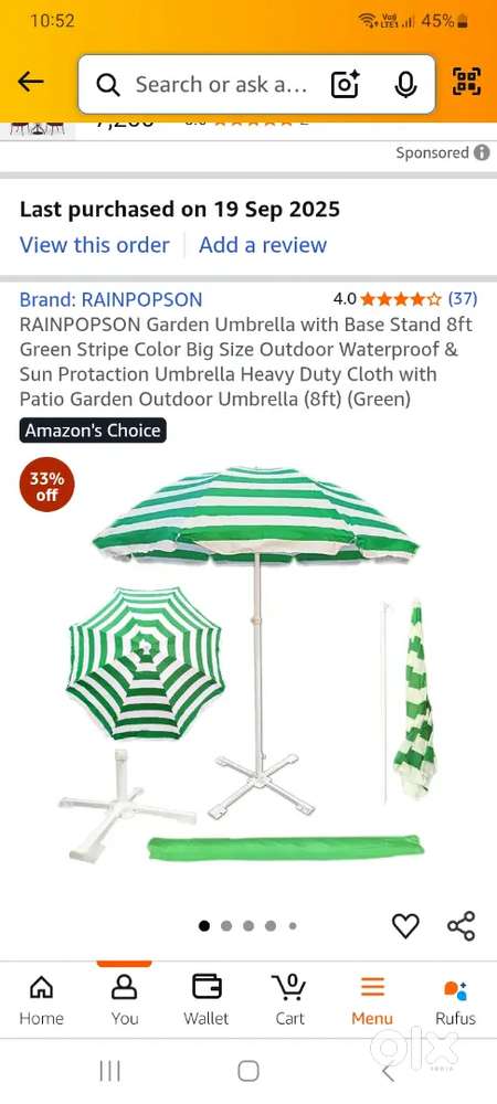 Canopy umbrella for garden or shops highly durable