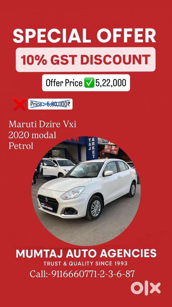 Maruti Suzuki Dzire 1.2 VXI, 2020, Petrol
